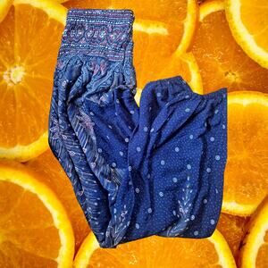 Happy Trunks Blue with Paisley Design Genie Pants Size‎ Large